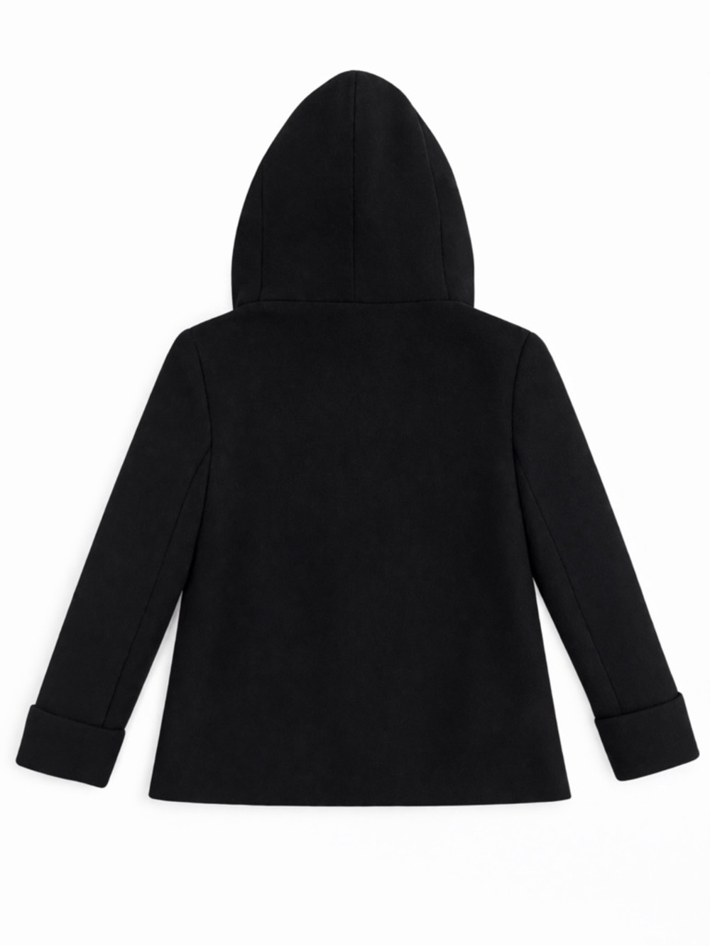 Zara Womens Black Hooded Wool Blend - Picture 3 of 5